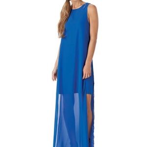 long blue dress